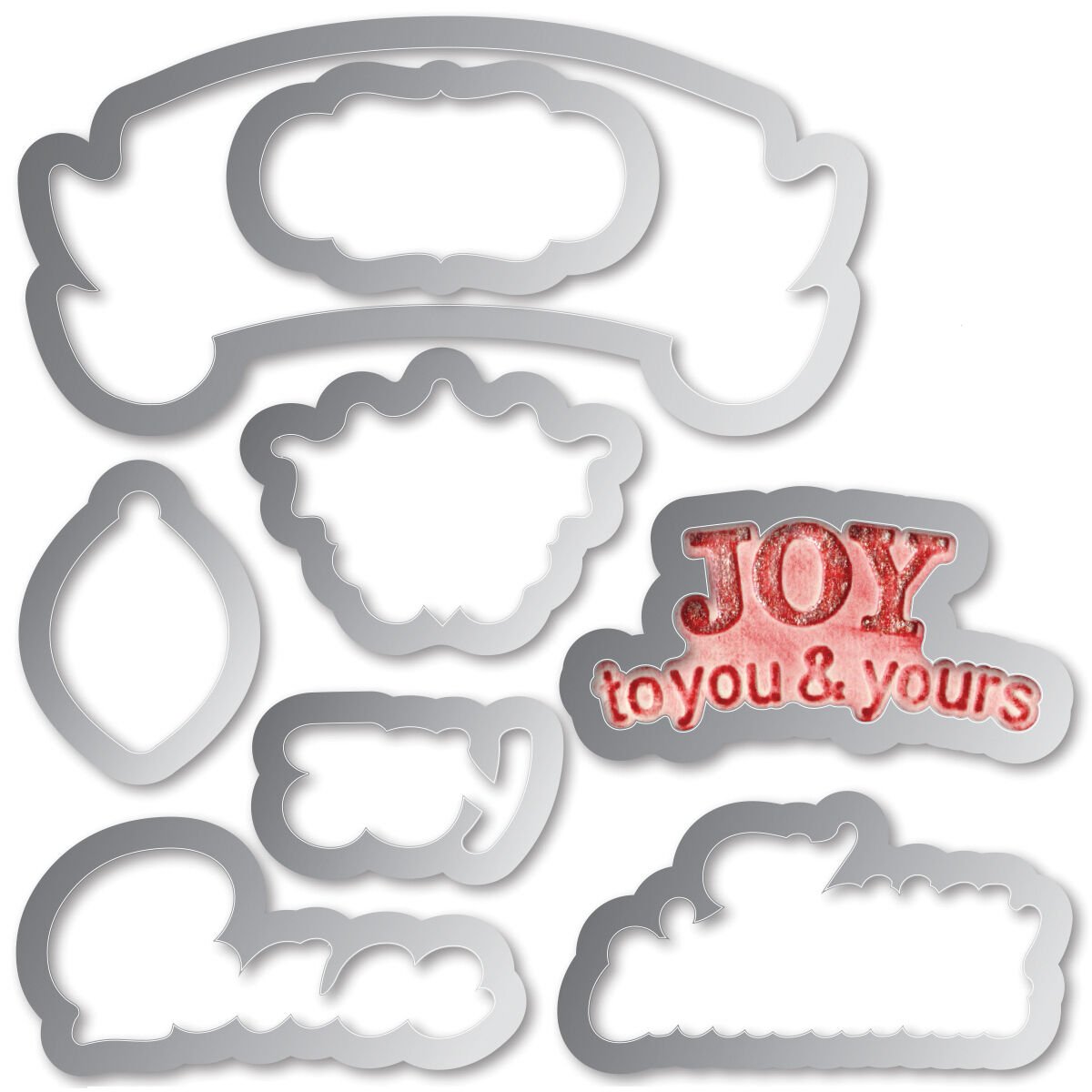 Sizzix Framelits Die And Embossing Folder Christmas Ornament Set