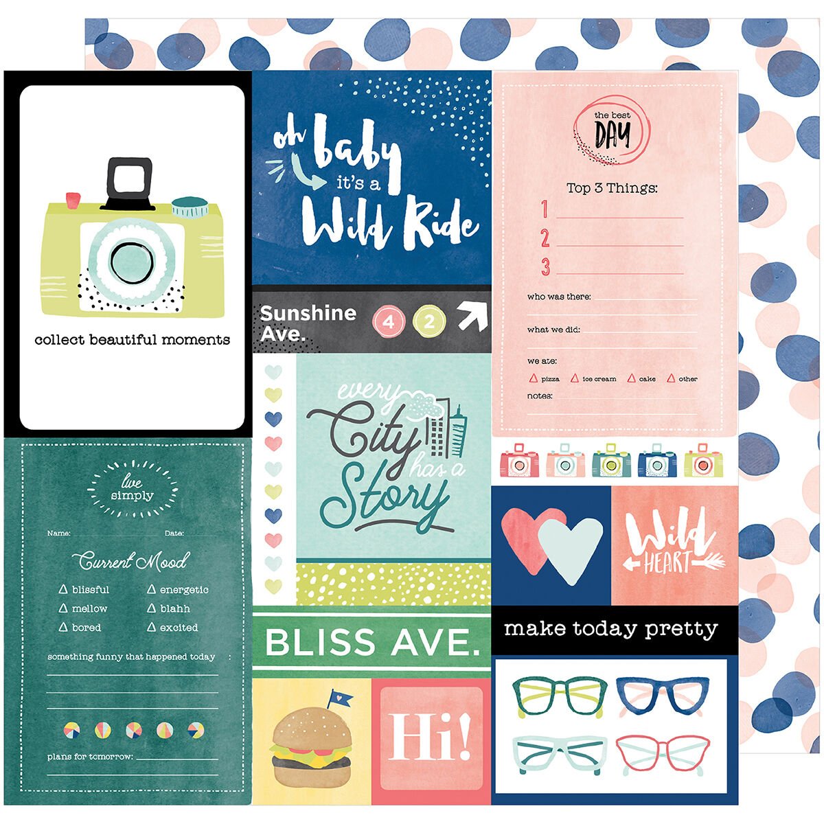 American Craft Saturday Collection 12 X 12 Double Sided Paper Big Apple