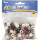 Darice Wood Pony Beads 11 mm X 12 mm Earth Tones