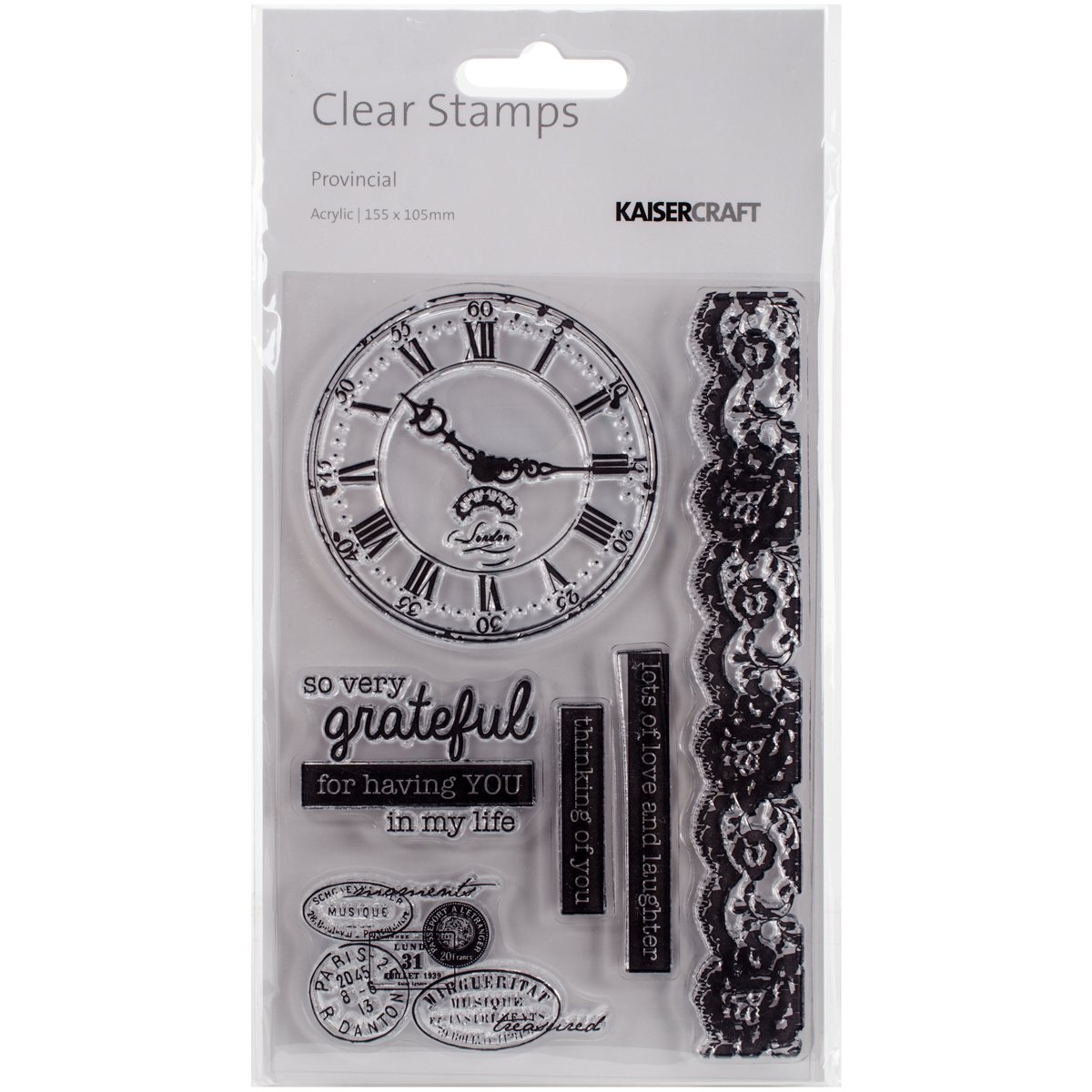 Kaiser Craft Provincial Collection Clear Acrylic Stamps