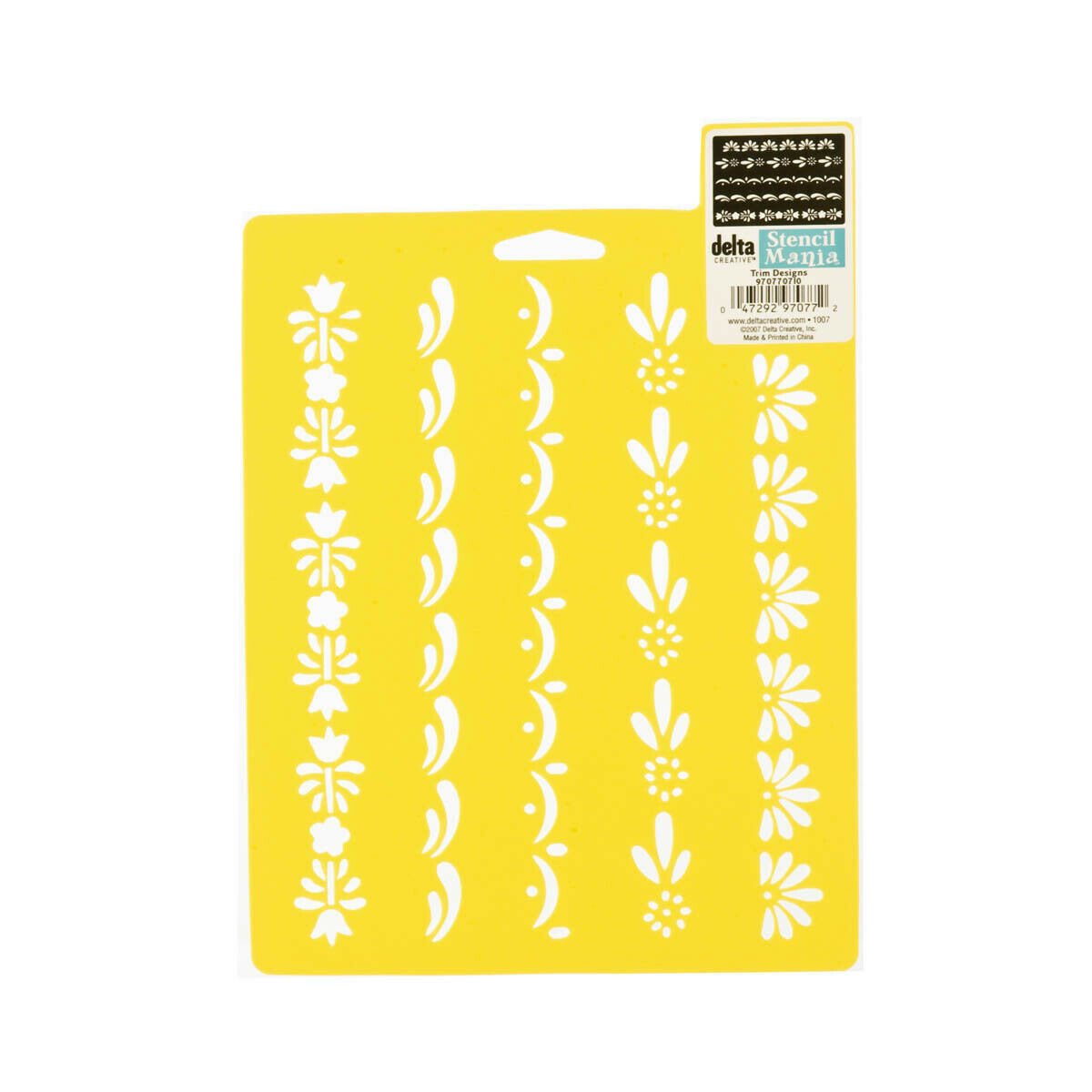 Plaid Delta Creative Stencil Mania Stencils, 7 By 10-Inch, Trim Designs