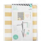 American Crafts Heidi Swapp Large Memory Planner 7.75" X8.75" Gold Foil Stripes