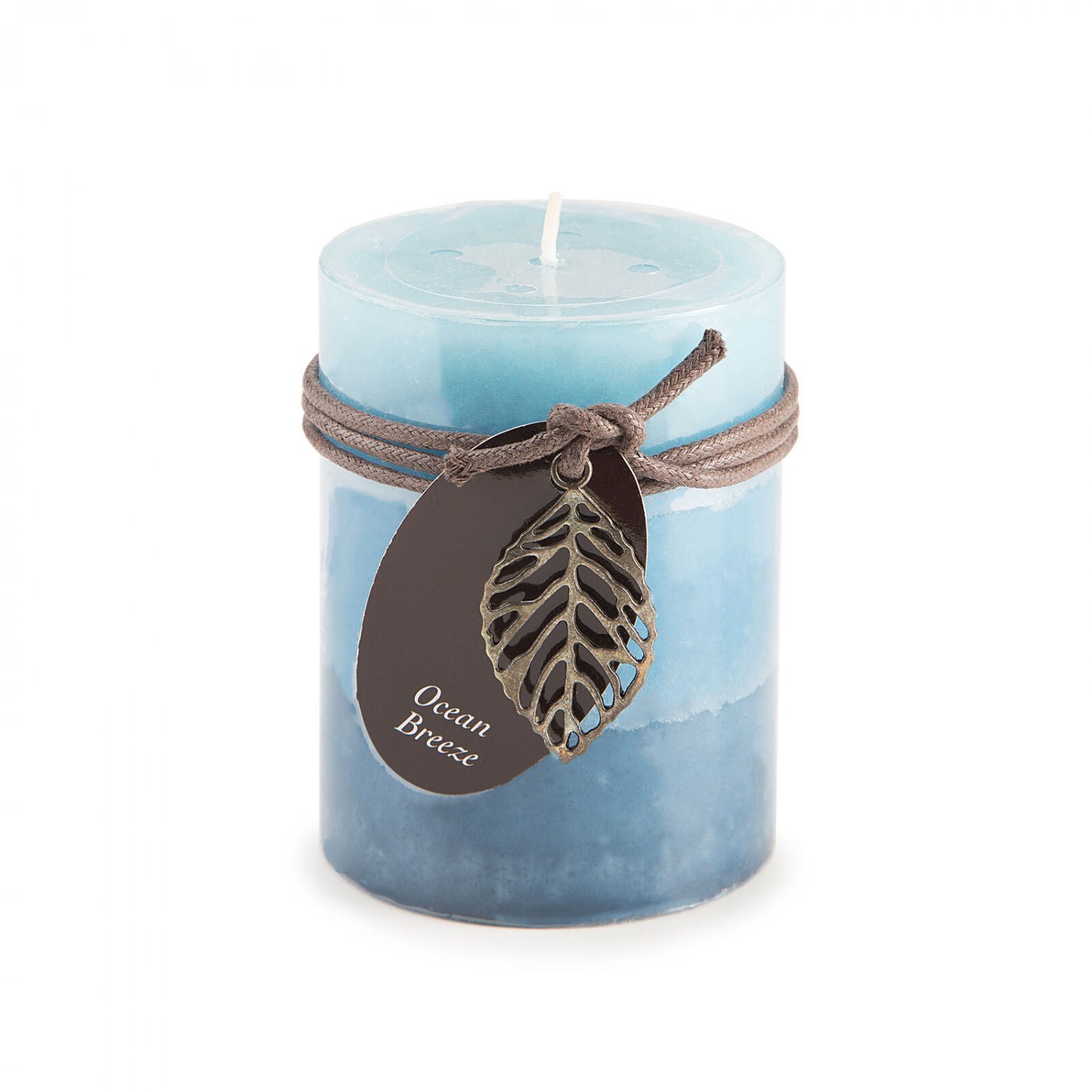 Darice Dynamic Collections Layered Candles Ocean Breeze 4 Inches Pillar