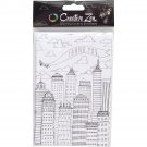American Crafts Creative Zen Adult Coloring Coloring Cards Airplane Thank You