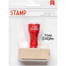 American Crafts Deck The Halls Collection Christmas Wood Stamps Merry Christmas