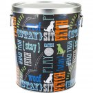 Tin Pet Food Container 10.25"X10.25"X11.88"-Word Play