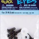 Darice Shank Back Solid Eyes with Plastic Washers 9 mm Black