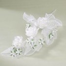 Darice V35709-01 Embossed Leaves with Three Small Open Roses, White, 12-Pack