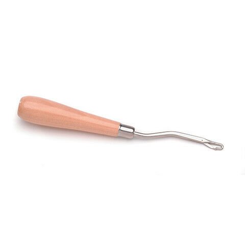 Darice Latch Hook Tool Bent, Wooden Handle, 6.5 inches, Beige
