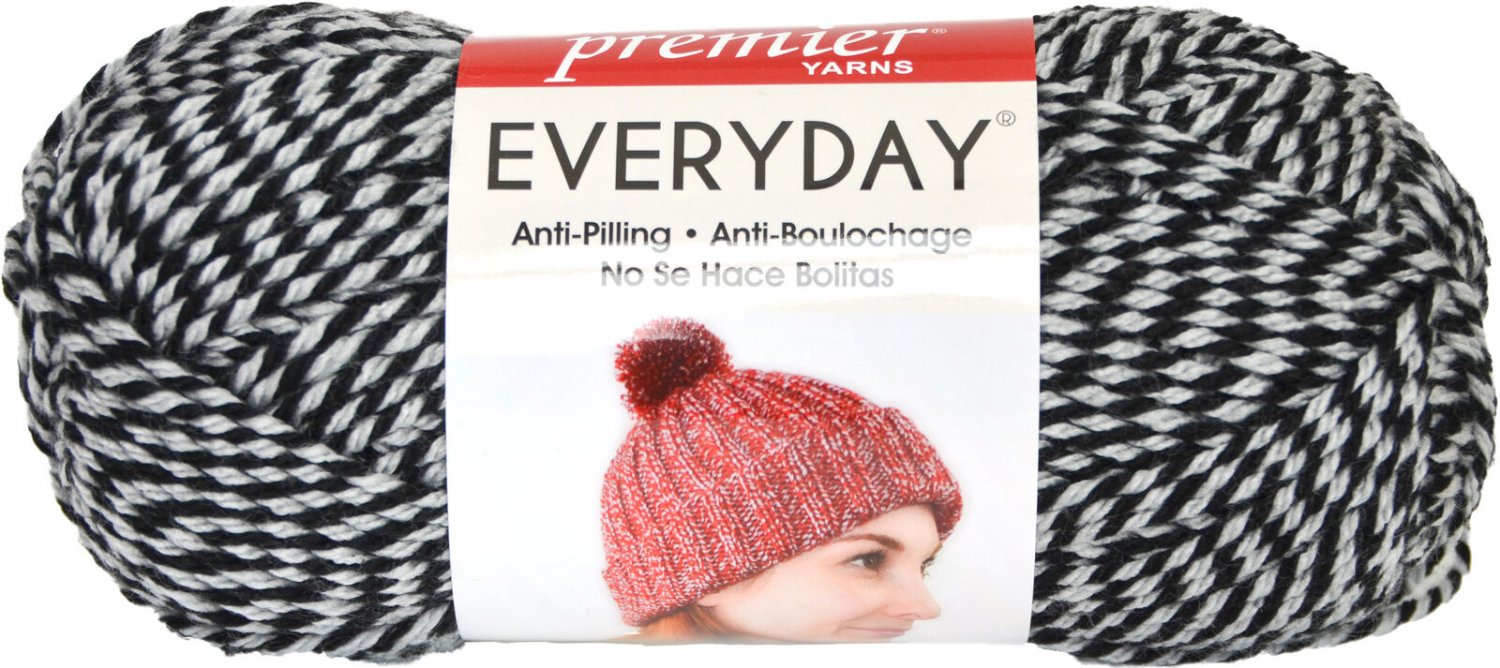 Premier Yarns Everyday Soft Marl Yarn-Black Marl