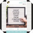 American Crafts DCWV Framed Letterboard 16X16 inches Black with White