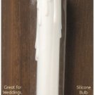 Darice Bright LED Taper Candle 7.5" Height White Requires 2 AA Batteries