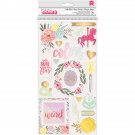 American Craft Collection Thickers With Foil Accents Chipboard Wild Heart