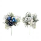 Darice Christmas Ornament Picks with Pinecone and Cedar Plastic 7 Inches