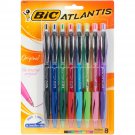Bic Atlantis Original Retractable Ballpoint Pens 8/Pkg-Assorted