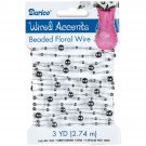 Darice Beaded Wire Garland Silver 3 Yards
