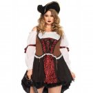 Leg Avenue Women's Plus-Size Ruthless Pirate Wench Costume Multi 1X-2X
