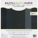 American Crafts Bazzill Basics Cardstock Pad 12X12  Basic Blacks
