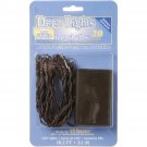 Darice LED Deco Lights Battery Operated Teeny Bulbs Clear Lights Brown Wire