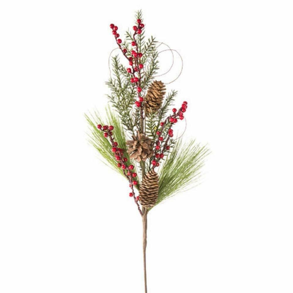 Darice Pine Spray Red, 7 x 32 Inches