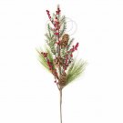 Darice Pine Spray Red, 7 x 32 Inches