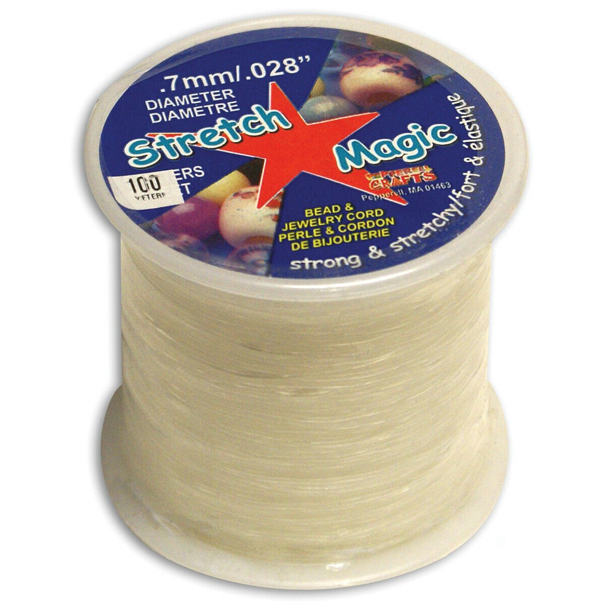 Pepperell Stretch Magic 0.7mm Bead and Jewelry Cord 100m Clear