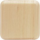 Pine Rounded Corner Square Plaque-4"X4"X.63"