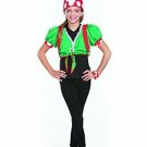 Halloween Wholesalers Girls Toadstool Gnome Costume Black & Green