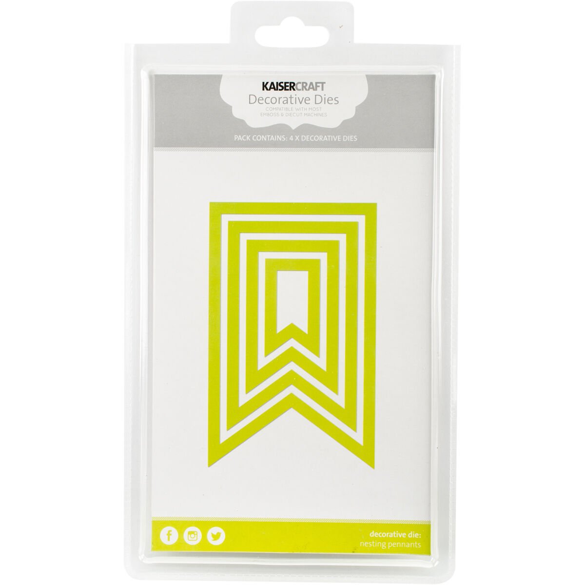 Kaiser Craft Decorative Dies Nesting Pennants