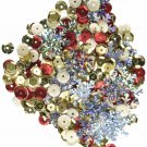 American Crafts Pink Paislee Yuletide Sequs For Scrapbooking