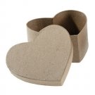 Darice Paper Mache Box Heart 4.5 x 4.5 x 2 inches
