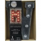 DariceMetal Marquee Letter W - Galvanized Silver 9.875 Inches