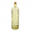 Darice Glass Bottles Assorted Vintage Blue With Cork 6.5 Inches High