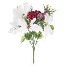 Darice Poinsettia Bush: White, 4 X 19.5 Inches