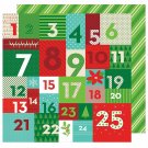 American Crafts All Wrapped Up Christmas 12X12 Double Sided Paper Advent