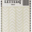 Ranger Letter It Background Stencil 4.75"X6"-Alternating Chevrons