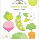 Doodlebug Doodle-Pops 3D Stickers-Little Garden
