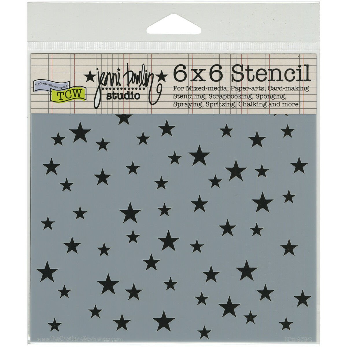 The Crafter's Workshop Random Stars Template, 6-Inch by 6-Inch