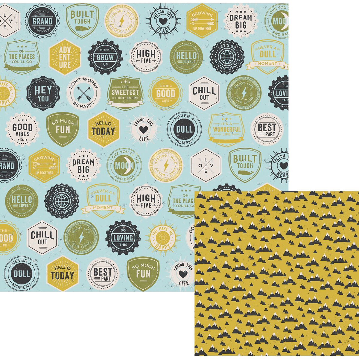 American Crafts  High Five Collection 12X12 Double Sided Paper Vtage