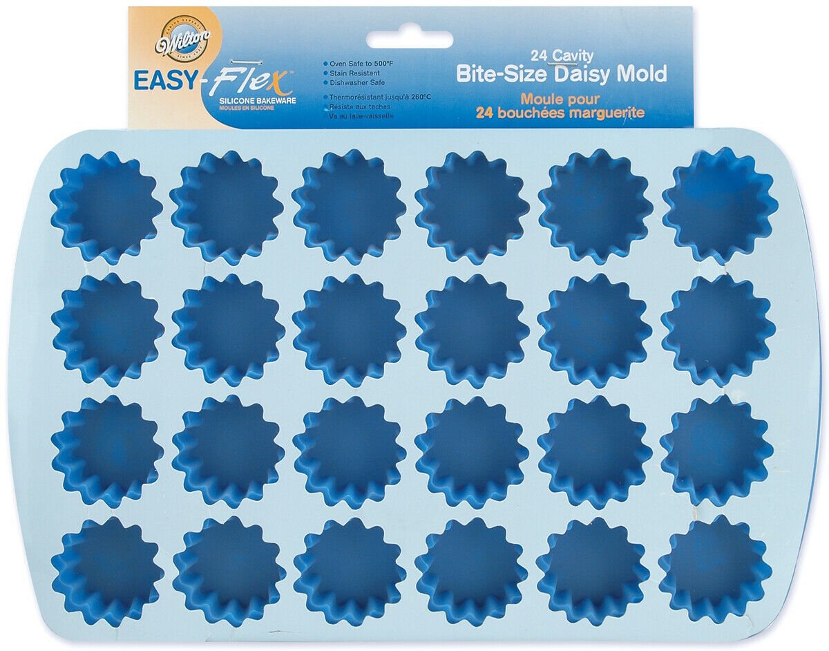 Easy-Flex Silicone Bite-Size Mold-24 Cavity Daisy 1.75"X.675"