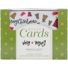 American Crafts Christmas Boxed Card Set Very Merry