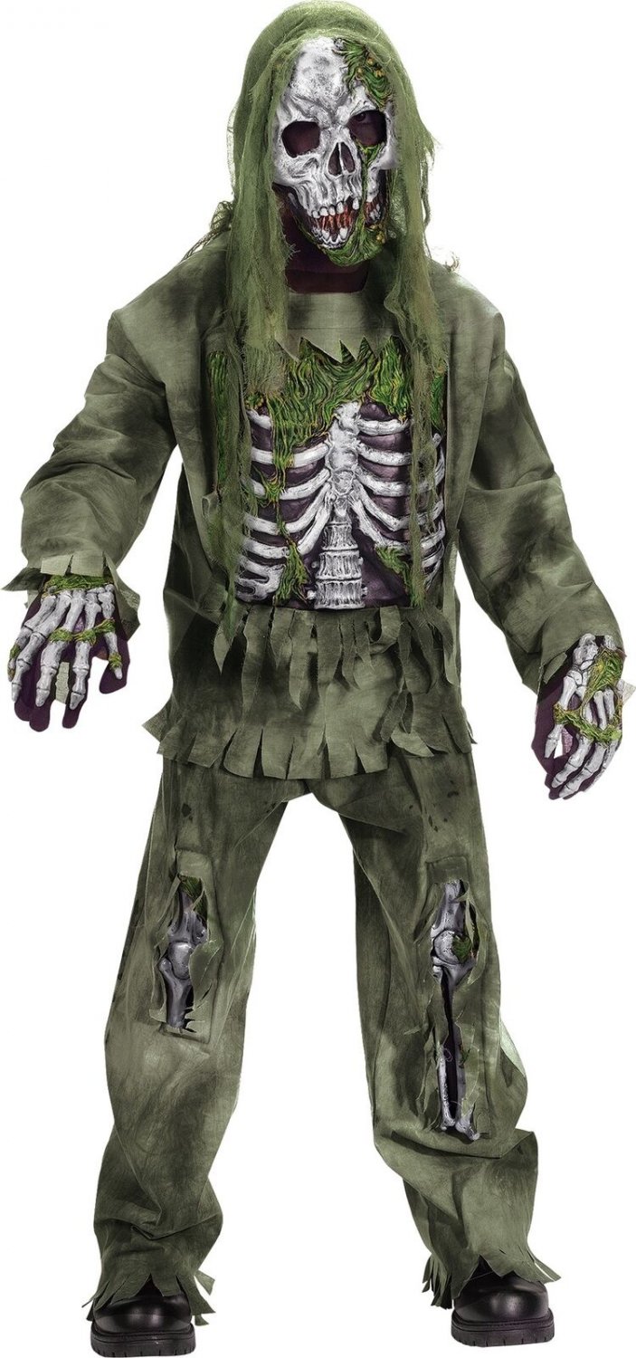 Fun World Boy's Skeleton Zombie Child Costume, Large