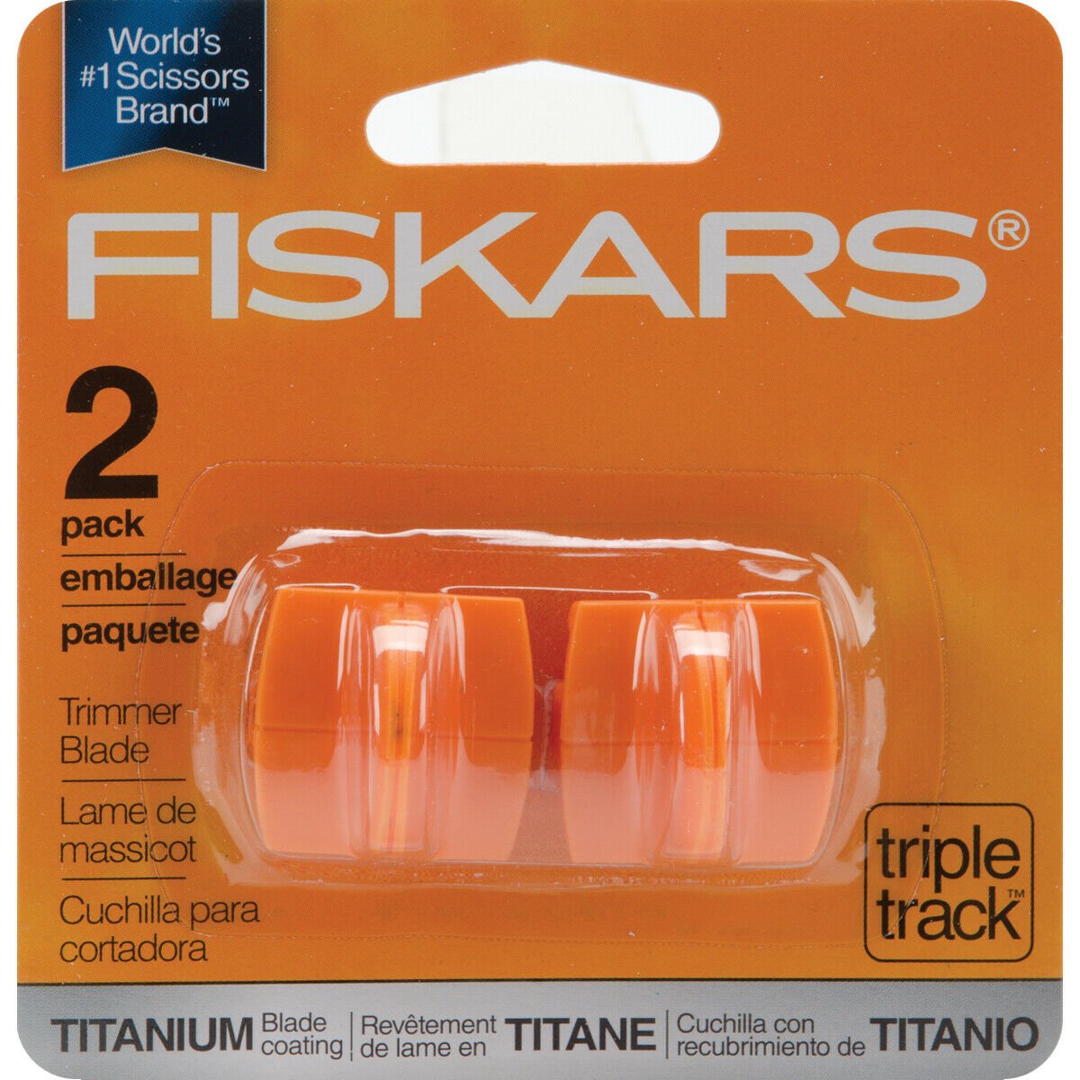 Fiskars Tripletrack High-Profile Titanium Blades 2/Pkg-Straight, Style I