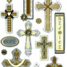 Darice Jolees Boutique Dimensional Stickers Faith Hope and Rejoice