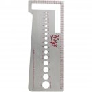 Boye Metal Knit Gauge-W/6" Ruler & 2" Stitch Measure