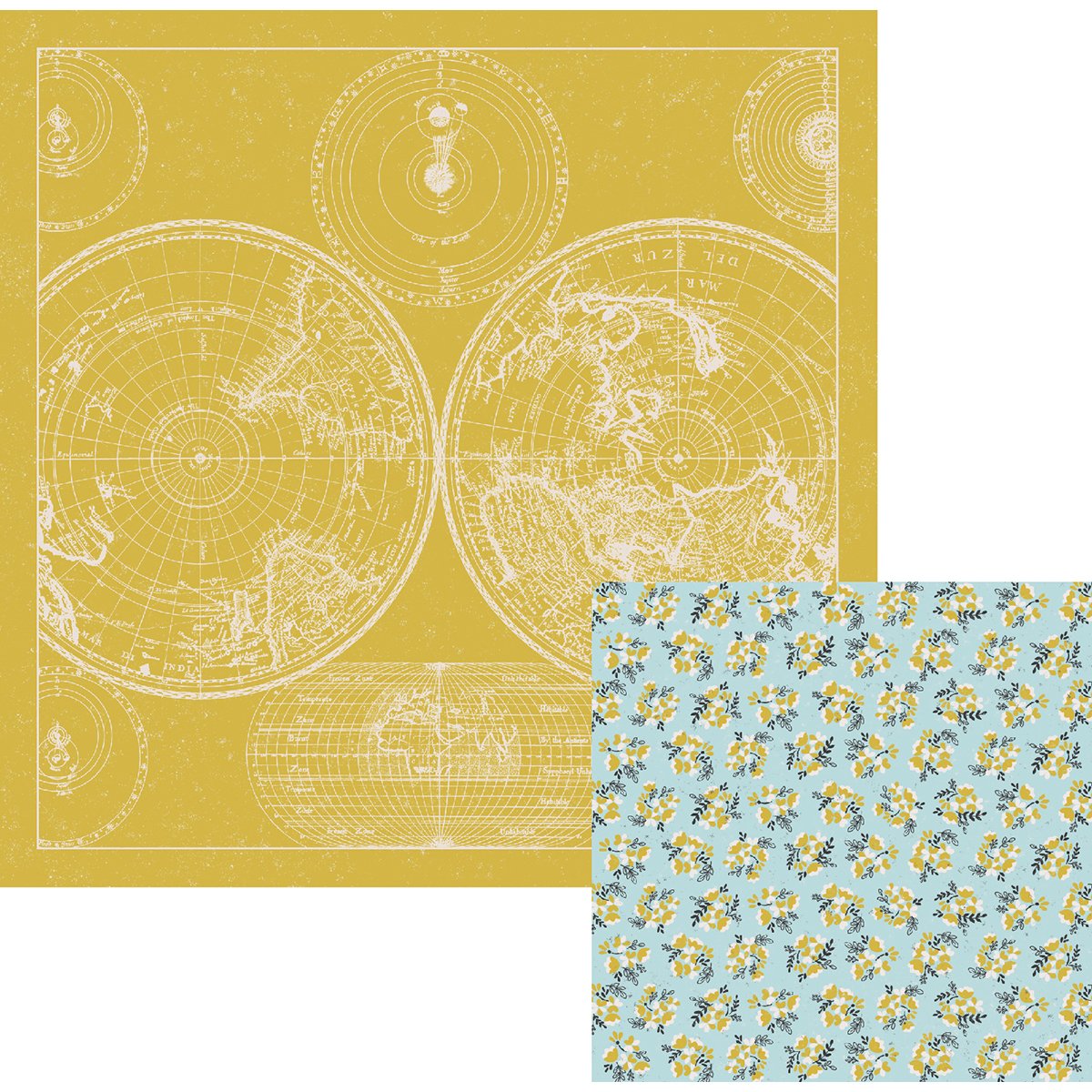 American Crafts  High Five Collection 12X12 Double Sided Paper Explore