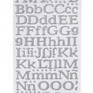 American Crafts Thickers Alpha Stickers Reindeer Glitter Silver 2 Sheets