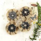 Forever Green Flowers-Burlap Mushroom 2.25",