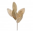 Darice Artificial Metallic Leaf Pick Gold And Champagne 7.9 X 12 Inches