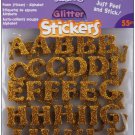 Darice Foamies Glitter Alphabet Stickers Gold